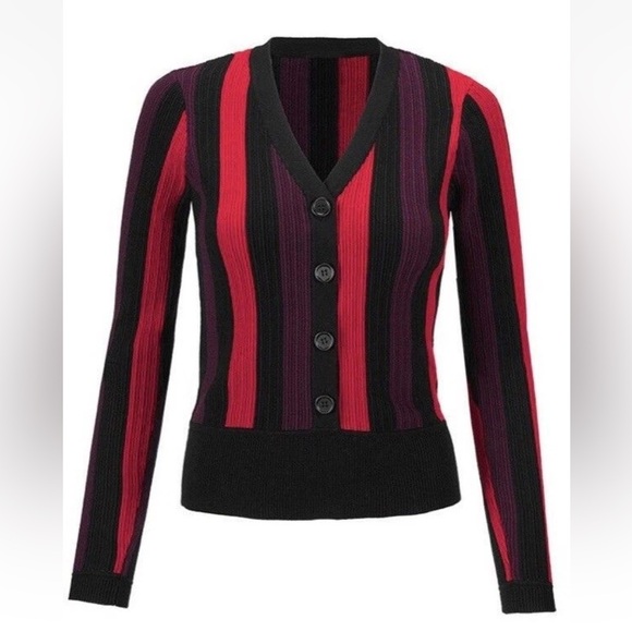 CAbi #3538 Royal Striped Pullover Sweater MEDIUM - Picture 2 of 5